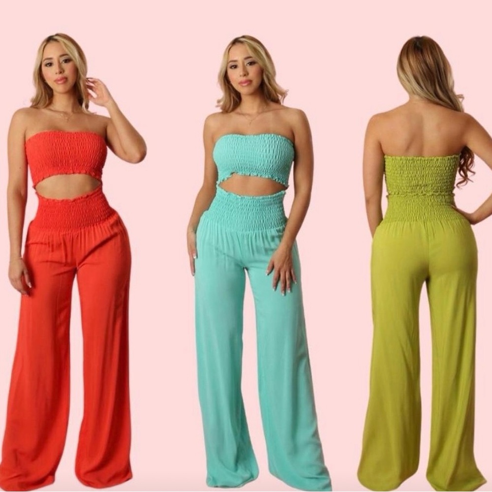 Green 2 piece pants set